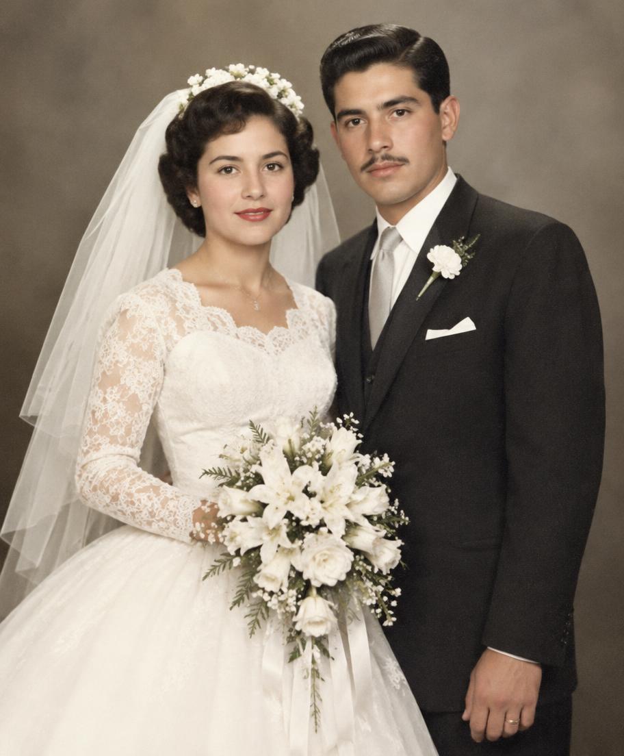 Pareja de antaño, restaurada